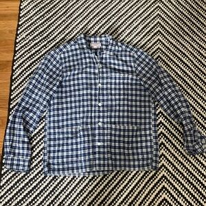 Wallace and Barnes (J Crew), Blue and White Checked Lightweight Shirt, Sz M